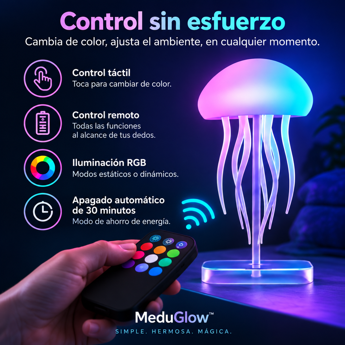 MeduGlow™ Hipnótica, colorida y relajante